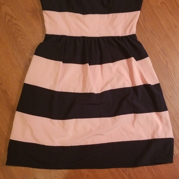 Rockabilly Pinup 7/8 B Darlin Striped Dress Casual - Picture 3 of 8